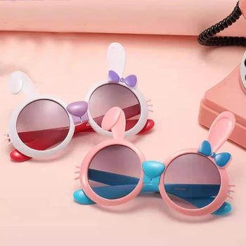 Новият сладък заек слънчеви очила карикатура момче очила моден стил слънчеви очила момичета очила