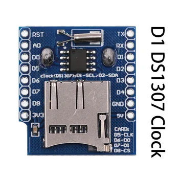 RTC DS1307 Часовник за реално Време DataLog Щит за Micro SD WeMos D1 Mini + РТК DS1307 Часовници С Пин-номерата, Определени За Arduino Raspberry