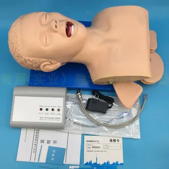 Интубация модел на човешкото тяло обучение обучение модел на устройство за обучение за управление на дихателните пътища имитатор аларма от PVC със зъбите