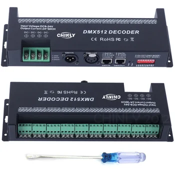 DMX 512 Декодер 30 Канала DMX RGB Контролер Украсени с Led Ленти Осветление-Слаби Лидер в Продажбите на DC 9-24 Драйвери Контролери