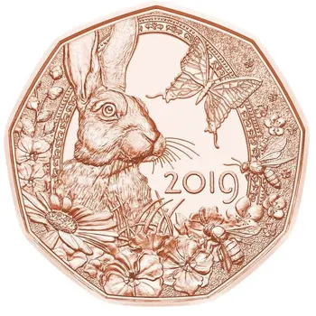 Австрия 2019 Пролетното Пробуждане 5 Евро Възпоменателна Монета 100% Оригинални Монети Истинска Монета Евро