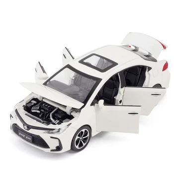 Моделиране сплав за Леене под налягане 1/32 Toyota Corolla Модел Звук И Светлина Може да Отвори Вратата Играчка Машинки За Момчета