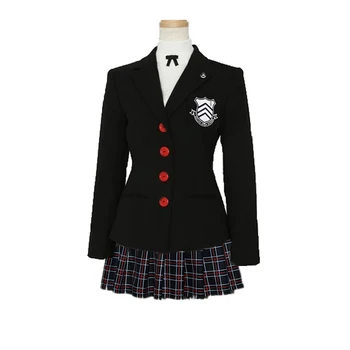 Persona 5 Makoto Нидзима Kasumi Есидзо Костюми за Cosplay Дамски Училищни униформи топ + пола + палто 11