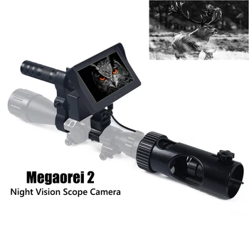 Megaorei 2 Ловна Камера, Инфрачервен Мерник за Нощно Виждане Устройство HD 720P Видео Снимка с 4.3-инчов HD Дисплей за Оптични Мерници
