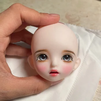 Нов Вид Сладък Грим Главата на Куклата 1/6 Bjd Baby Doll Аксесоари 3D Очите на Децата и Сам Обличам Играчка