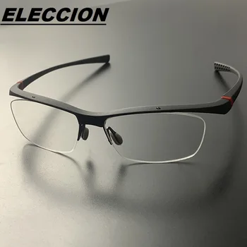ELECCION Спортни Очила, Оптични Рамки Мъжки Улични Очила По Рецепта Мъжки Очила За Късогледство С Половин Рамки Маркови Дизайнерски Очила