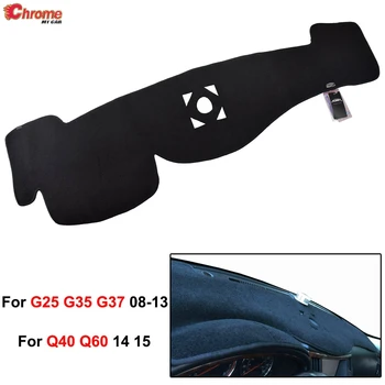 За Infiniti G25 G35 G37 Q40 Q60 2008-2014 2015 Подложка за арматурното табло Кутията Dashmat Анти-мръсен Мат Защита на Килими Автомобилни Аксесоари