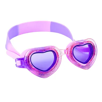 1 Бр. Плувни Очила Водоустойчив във формата на сърце Силиконови Фарове за Очила за Басейн за Деца