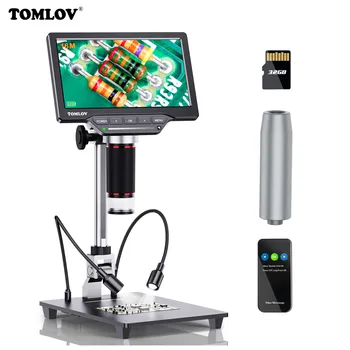 TOMLOV DM201 HDMI Дигитален Микроскоп 1300X Промишлен Проверки Мобилен Телефон Ремонт Електронен микроскоп 7 