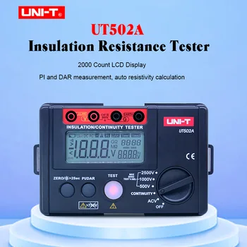 UNIT UT502A 2500 В Цифров Измерител на Съпротивление на Изолация Тестер Мегомметр високо напрежение Тестер Приемственост с LCD подсветка