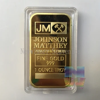 5 бр./лот 1 унция 999 златни кюлчета Johnson Matthey, американски сувенири кюлчета, Безплатна доставка