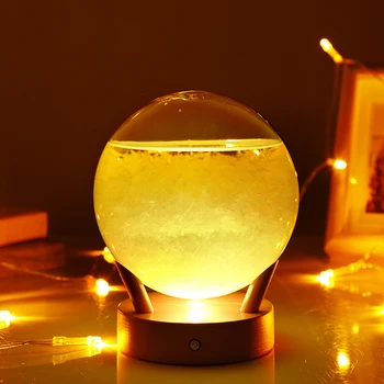 12 cm Прозрачно Стъкло Кристална Топка, Стъклена метеорологичната станция Светва Прогноза за Времето Начало Декор Креативни Стъклени Декоративни Топки