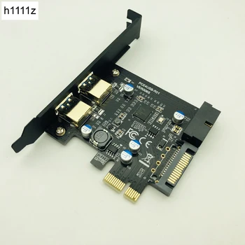 Суперскоростной USB 3.0 PCI-E 2 Порта PCI Express Карти за Разширяване на 19-Пинов Конектор за Захранване за Настолен КОМПЮТЪР, PCI Express USB 3.0 НОВ Карта