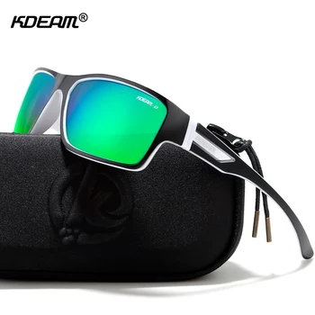KDEAM Открит Поляризирани Слънчеви Очила слънчеви Очила Мъжки Слънчеви Очила 100% UV Калъф с Цип В Комплект Спортни Очила KD510