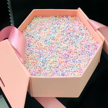 10 г-25 грама макаронени изделия Цветни Полистирен Топки Пълнител Подарък Кутия Пълнеж от Мъниста направи си САМ Играчка е Кутия шоколадови Бонбони, Подаръчни Кутии за Бижута и Аксесоари