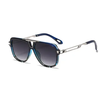 НОВАТА луксозна марка, дизайн Модерен Стил Квадратна Малка Метална дограма за Слънчеви Очила Без рамки Мъжки Слънчеви Очила Oculos UV400