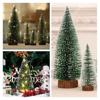 2021 Led Мини Коледно Дърво Бор направи си САМ Коледна Украса За Дома на Масата Навидад Коледна Украса Коледен Декор на децата Подаръци