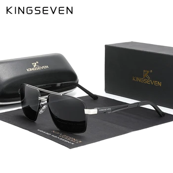 KINGSEVEN 2021 Маркови Мъжки Алуминиеви Слънчеви Очила Polarized Мъжки Огледално Мъжки Слънчеви Очила Спортни Очила За Шофиране Oculos de sol N7755