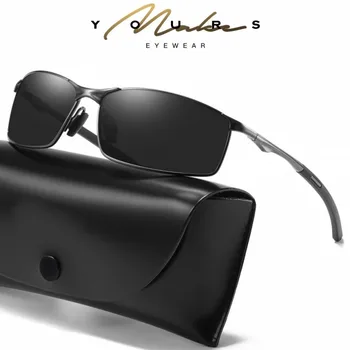 Мъжки Поляризирани Слънчеви Очила В Метални Рамки На Слънчеви Очила За Шофиране, Очила За Мъже Реколта Луксозни Маркови Дизайнерски Aoron Лъчи 2020