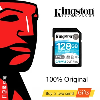 Kingston SD Карта 128 GB SDHC, SDXC V30 U3 Карта Памет от Клас 10, 90 MB/vs/vs, 64 GB, 32 GB, 256 GB кейт sd 4 за Камери