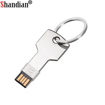 SHANDIAN Metalen Мини USB Флаш диск 128 GB 64 GB 32 GB устройството Cle USB Флаш памет 4gb16gb 32gb 64gb 128gb USB устройство