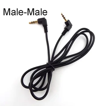 Ъгъл 90 градуса 0,5 М, 1 М аудио кабел с 3,5 мм мъж към мъж Авто Високоговорители AUX Стерео MP4, MP5 Аудио Линеен Кабел PVC