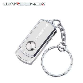Wansenda Отточна тръба на шарнирна връзка USB Флаш памет от неръждаема Стомана, Ключодържател, Флаш памет 8 GB 16 GB 32 GB 64 GB 128 GB, Карта Cle USB 2.0, Карта с Памет