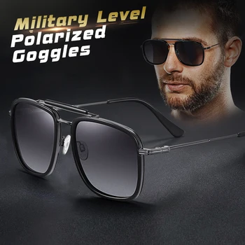 CoolPandas 2022 Мъжки Слънчеви Очила Polarized Антибликовые Висококачествени Метални Реколта Квадратни Слънчеви Очила За Мъже И Жени UV400 Oculos
