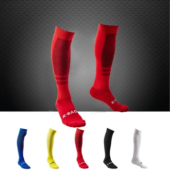 R-BAO Един чифт Висококачествени футболни Чорапи Футболни Чорапи Мъжки Спортни Игри Спортни Шоссетные Футболни Кальцетины Meia Futebol