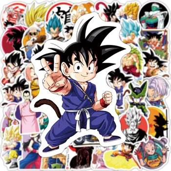10/30/50 бр. Карикатура son Goku Dragon Ball Етикети Аниме Декоративни Скейтборд Лаптоп Багаж Автомобил Деца Готини Стикери Играчки Етикети