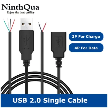 1бр 30 см захранващ Кабел 2-Пинов USB 2.0 A-Женски мъжки 4-пинов конектор за свързване на кабели Зарядно Устройство, кабел за зареждане Кабел Удължител DIY 5 НА линия