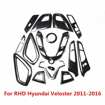 За RHD Hyundai Veloster 2011-2016 Вътрешна, Централна Конзола Дръжка на скоростния Дръжка Панел на Кутията Управление на Прозорец Формоване Покритие