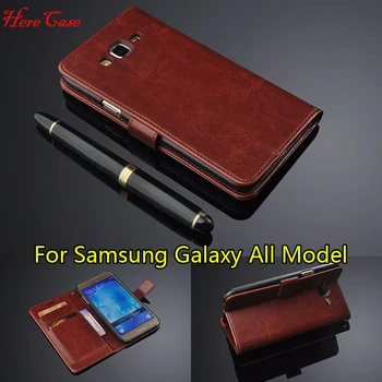 Кожен калъф-портфейл с панти капак от естествена кожа за Samsung Galaxy A3 A5 A7 J1 J3 J7 J5 2016 Калъф За Samsung Galaxy S3 S4 S5 S6 S7 Edge Cover
