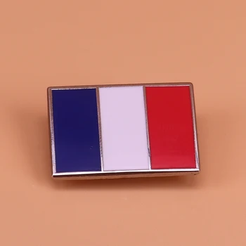 Франция Флаг емайл на жени трицветна флаг брошка женски метален икона на мъжки ризи яке аксесоари бижута патриотичен подарък