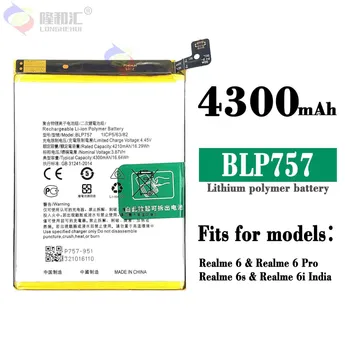 Оригинална Батерия на Телефона BLP757 за Oppo Realme 6 RMX2001 6S 6Pro RMX2061 Pro Сменяеми Акумулаторни Батерии, 4300 mah