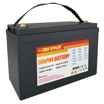 Склад на ЕС 12V80Ah 100Ah 240Ah Energy LiFePO4 Battery с Хранилището на BMS За кемперов RV Golf Слънчева Количка за Офроуд Дълбок Цикъл на живот