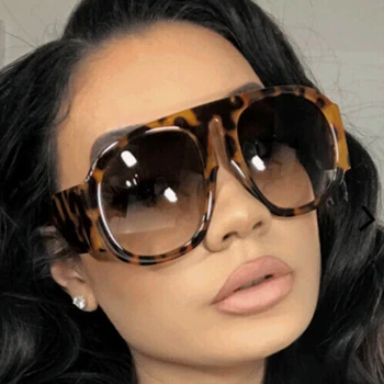 Градиентные лещи Пилотните Дамски слънчеви очила Са за модни Маркови Прозрачни слънчеви очила с големи рамки Женски 2021 прозрачни нюанси очила