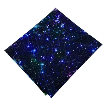 Красива Синя Лъчисти Звезда Памучен Плат Вселената Космическа Galaxy Плат С Принтом Мозайка Шевни Материали За 